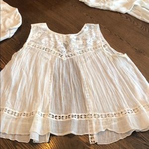 Free People shirt size s/p in off white.